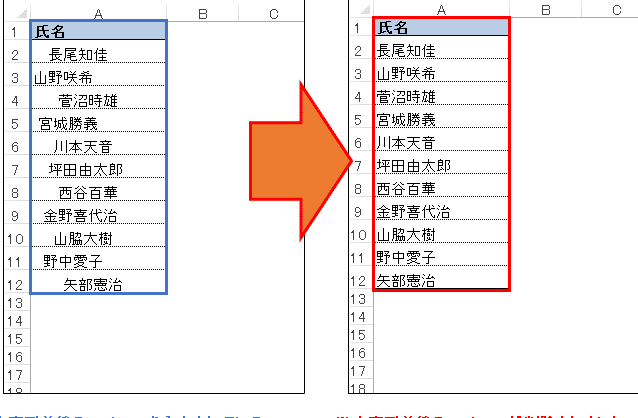 excel vba trim e996a2e695b0e381a7e69687e5ad97e58897e381aee5898de5be8ce381aee7a9bae799bde38292e5898ae999a4