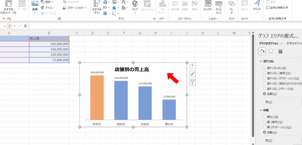 Excelで棒グラフを作成する方法|データ可視化 8 excele381a7e6a392e382b0e383a9e38395e38292e4bd9ce68890e38199e3828be696b9e6b395efbd9ce38387e383bce382bfe58fafe8a696e58c96